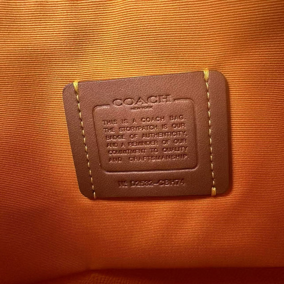 Coach City Bucket Bag Signature Canvas With Star Charm In Tan/Bright Mand CBH74 - Picture 10 of 10